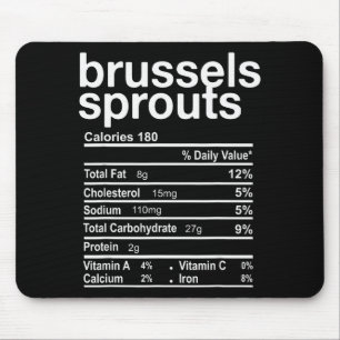 Brussels Sprout Nutrition Facts Funny Thanksgiving Mouse Mat