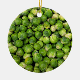 Brussels sprouts ceramic tree decoration