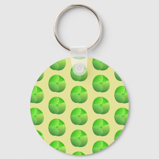 Brussels Sprouts Vegetable Lover Vegetarian Food Key Ring (Front)