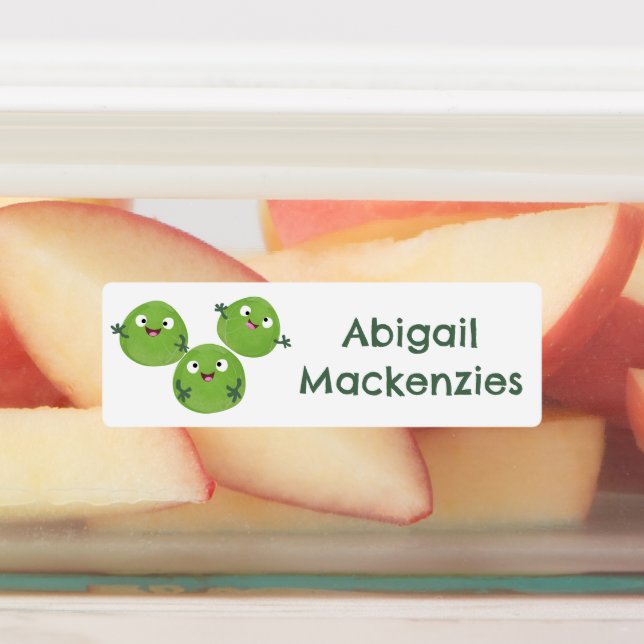 Brussels sprouts vegetables cartoon personalised (Affixed)