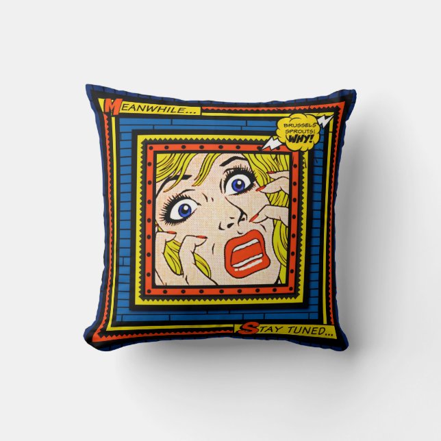 Brussels Sprouts! WHY! Cushion (Front)