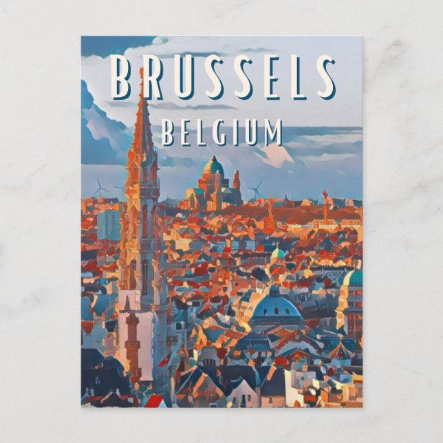 Brussels, the capital of Belgium and Europe Postcard (Front)
