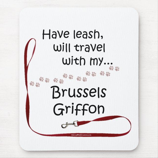 Brussels Travel Leash Mouse Mat (Front)