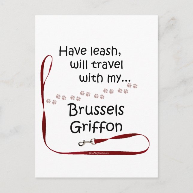 Brussels Travel Leash Postcard (Front)
