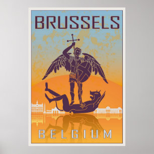 Brussels vintage poster