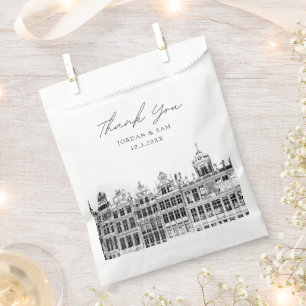 Brussels Wedding Personalised Photo Favour Bags