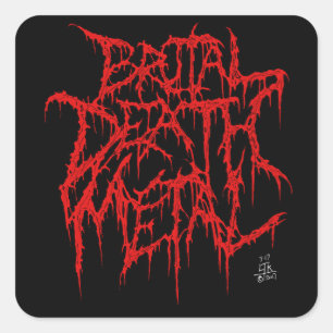 Brutal Death Metal Square Sticker