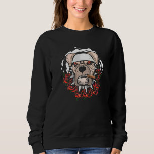 Brutal Dog With Cigar Smoking Dog Owner Sweatshirt
