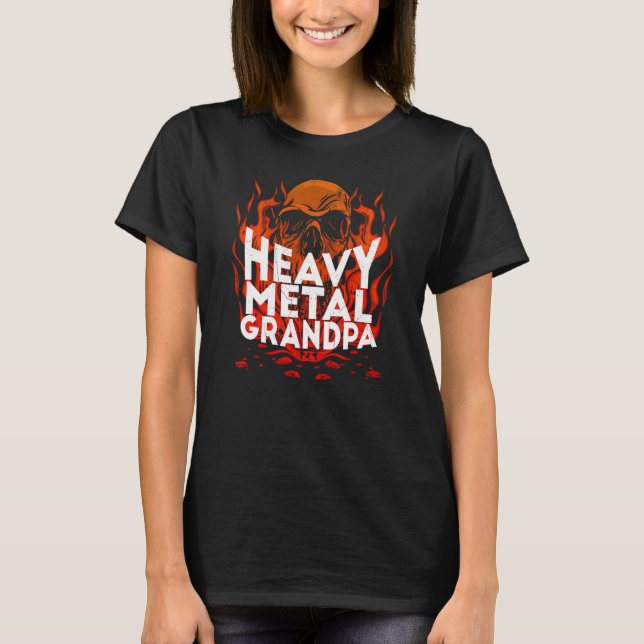Brutal Heavy Metal Crew Heavy Metal Grandpa Skull  T-Shirt (Front)