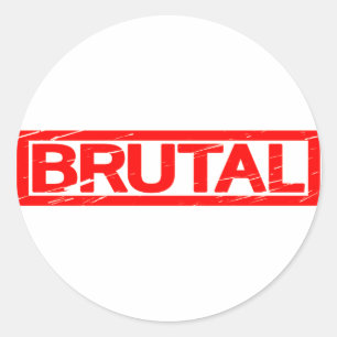 Brutal Stamp Classic Round Sticker
