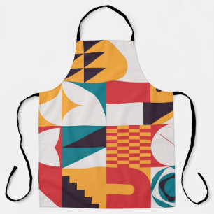Brutalism art inspired abstract pattern made with apron