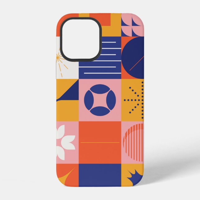 Brutalism art inspired abstract pattern made with  iPhone case (Back)