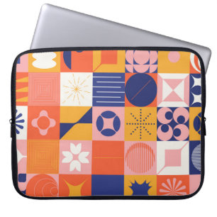 Brutalism art inspired abstract pattern made with laptop sleeve