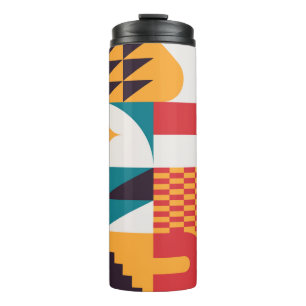 Brutalism art inspired abstract pattern made with  thermal tumbler