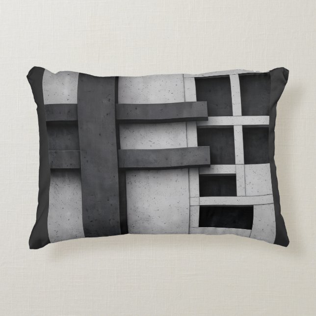 Brutalist Architecture Design Fine Art Cubist Decorative Cushion (Front)