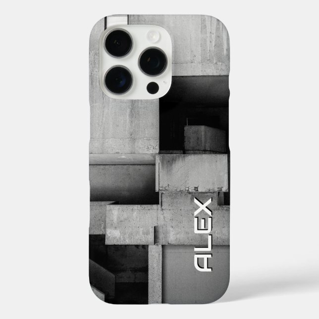 Brutalist Concrete Block Stacking Case-Mate iPhone Case (Back)