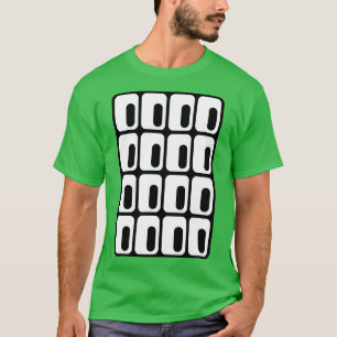 Brutalist Eye Window Architecture Black on White T-Shirt