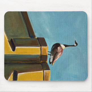 Brutalist Goose Luggage Tag Mouse Mat
