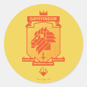 Brutalist GRYFFINDOR™ Crest Classic Round Sticker