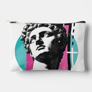 Brutalist Retro Jesus Greek Statue Colossians 2:3 Accessory Pouch