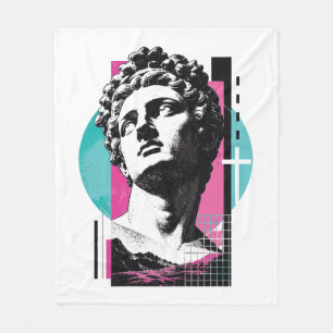 Brutalist Retro Jesus Greek Statue Colossians 2:3 Fleece Blanket