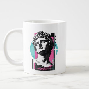 Brutalist Retro Jesus Greek Statue Colossians 2:3 Large Coffee Mug