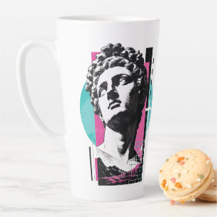 Brutalist Retro Jesus Greek Statue Colossians 2:3 Latte Mug