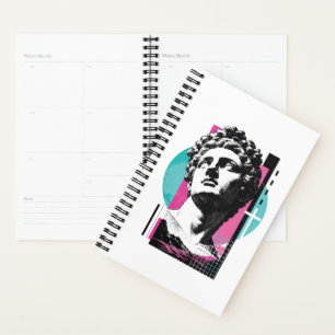 Brutalist Retro Jesus Greek Statue Colossians 2:3 Planner