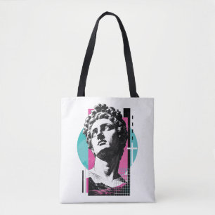Brutalist Retro Jesus Greek Statue Colossians 2:3 Tote Bag