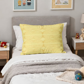 Brutalist Waves: Happy Yellow & Cream de Banane Decorative Cushion