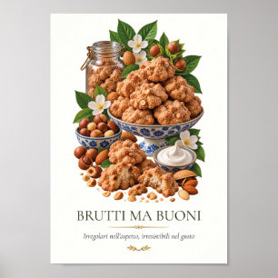 Brutti ma Buoni – Vintage Italian Dessert Poster