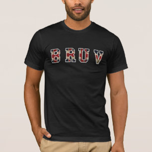 BRUV Distressed Union Jack Collegiate Brother Bro T-Shirt