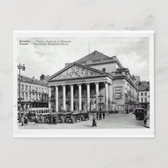 Bruxelles, Belgium Theatre Royal Postcard (Front)