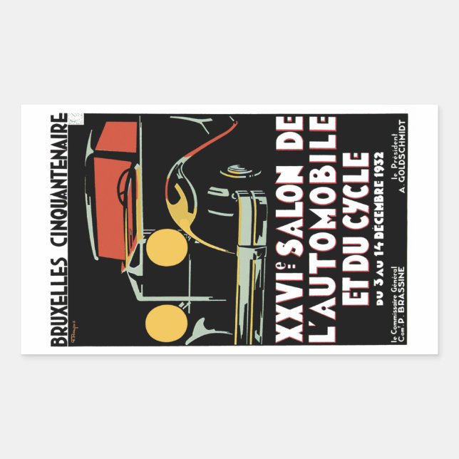 Bruxelles Cinquantenaire Rectangular Sticker (Front)