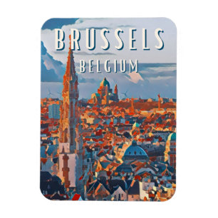 Bruxelles, la capitale de la Belgique et d'Europe Magnet