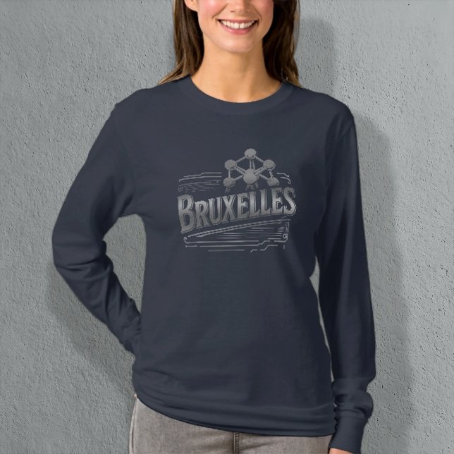 Bruxelles Quantum Nostalgic womens long sleeve T-Shirt (Creator Uploaded)