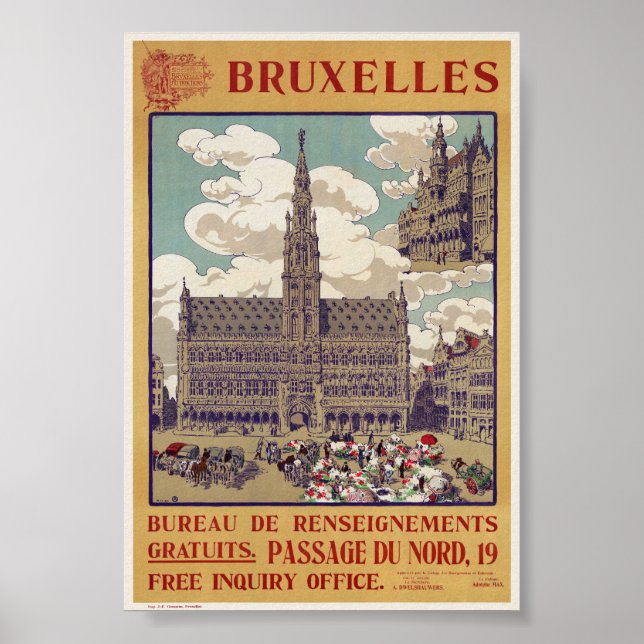 Bruxelles Vintage Poster 1913 (Front)