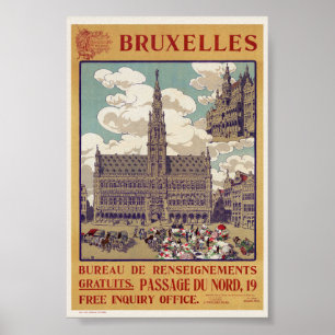 Bruxelles Vintage Poster 1913