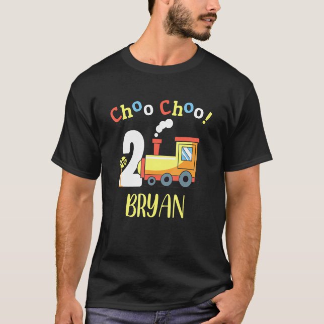Bryan Choo Choo Two Train 2nd Birthday Turning 2 T-Shirt (Front)