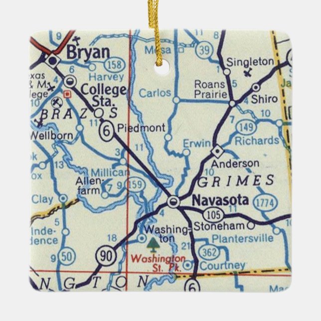 Bryan College Station Christmas Ornament (Front)