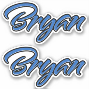 Bryan name blue sticker sticker embroiderset