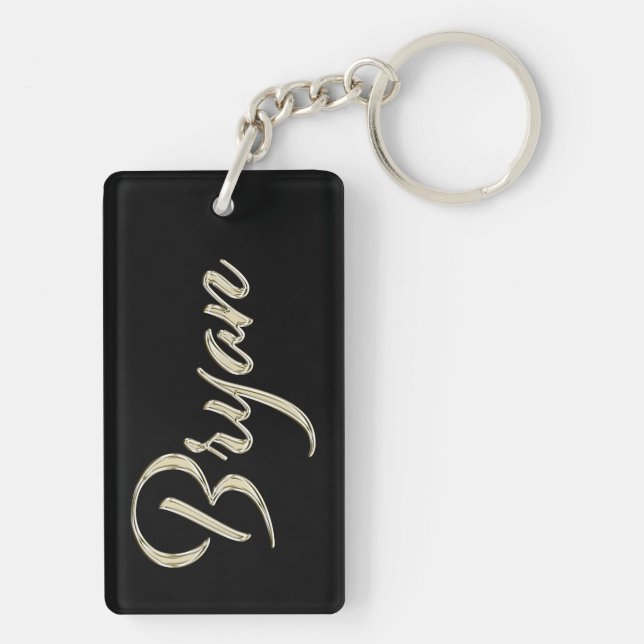 Bryan Name whitegold key trailer Ring (Back)
