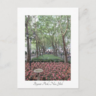 Bryant Park, New York Post Card
