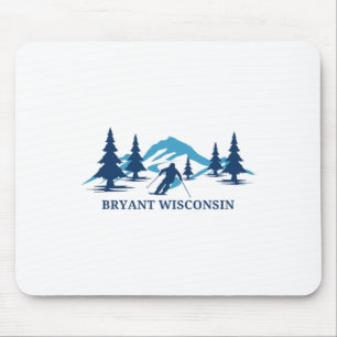 Bryant Wisconsin Ski Resort Skiing Skier Mouse Mat