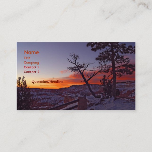 Bryce Canyon Business Card (Front)
