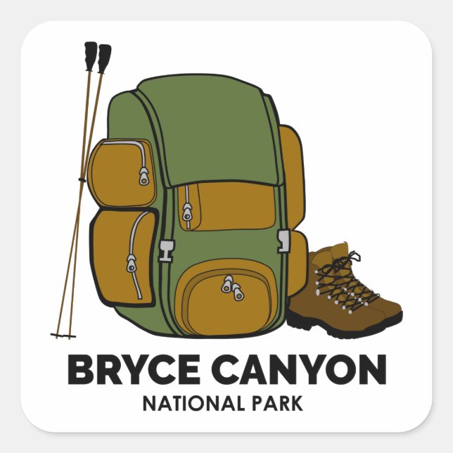 Bryce Canyon National Park Backpack Square Sticker (Front)