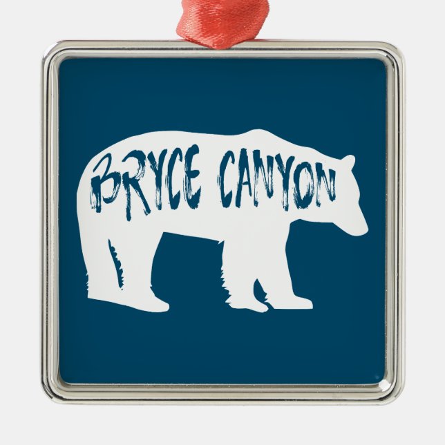 Bryce Canyon National Park Bear Metal Tree Decoration (Front)