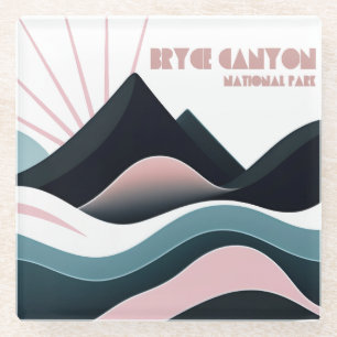 Bryce Canyon National Park Coloured Hills Glass Coaster