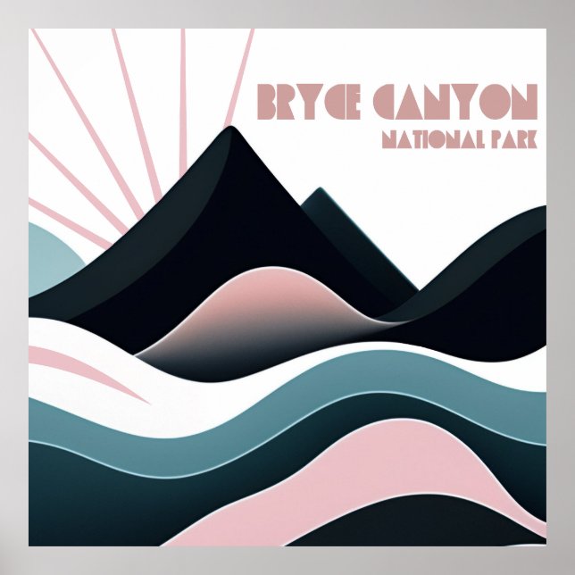 Bryce Canyon National Park Coloured Hills Poster (Front)