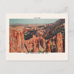 Bryce Canyon National Park Fairyland Vintage Postcard